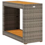 vidaXL Table d'appoint de jardin dessus en bois gris 100x40x75 cm