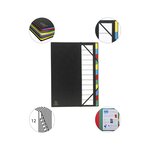 Trieur rigide Ordonator dos extensible 12 compartiments Noir x 6 EXACOMPTA