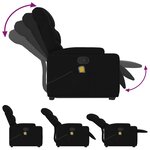 vidaXL Fauteuil de massage inclinable Noir Tissu