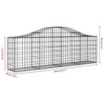 vidaXL Paniers à gabions arqués 9 Pièces 200x30x60/80 cm Fer galvanisé