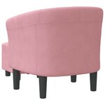 vidaXL Fauteuil cabriolet avec repose-pied rose velours