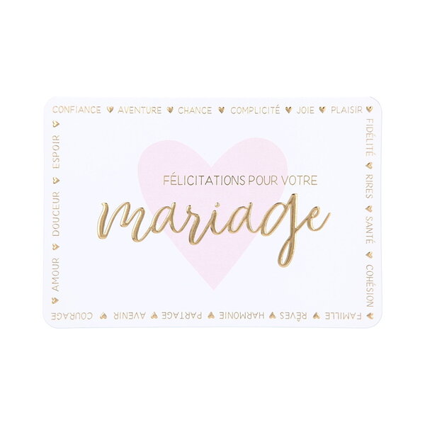 Carte de voeux - mariage - complicité joie plaisir fidélité rires santé famille