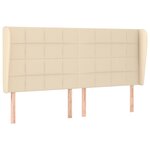 vidaXL Sommier à lattes de lit avec matelas Crème 160x200 cm Tissu