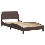 vidaXL Cadre de lit avec tête de lit Marron 100x200 cm Similicuir