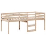 vidaXL Lit haut avec toit 90x200 cm bois de pin massif