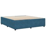 vidaXL Cadre de lit bleu 180x200 cm velours
