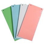 Paquet 100 Fiches Intercalaires Horizontales Unies Perforées Forever - 105x240mm - Couleurs Assorties - X 12 - Exacompta