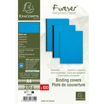 Paquet De 100 Couvertures Grain Cuir Pour Reliure A4 - Bleu - Papeteries De Clairefontaine