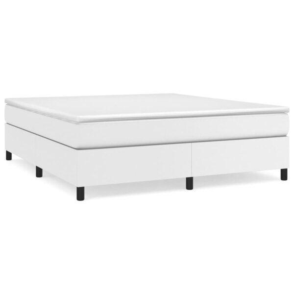 vidaXL Cadre de lit Blanc 160x200 cm Similicuir