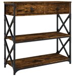 vidaXL Table console chêne fumé 75x28x75 cm bois d'ingénierie