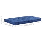 vidaXL Coussin de plancher de palette Coton 120x80x10 cm Bleu clair