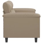 vidaXL Canapé à 2 places Taupe 140 cm Tissu microfibre