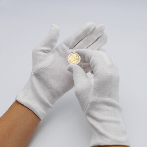 Gants en coton pour pièces de monnaie - taille unique (S).