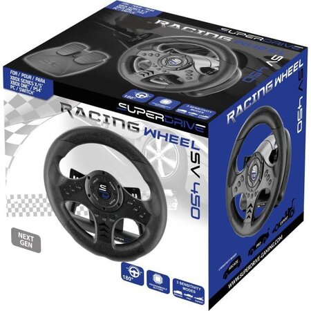 Subsonic - Volant pédales et Levier de vitesse de jeu Vidéo PRO Race Pro GE  550 compatible Xbox Séries X