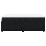 vidaXL Sommier à lattes de lit avec matelas Noir 120x200 cm Velours