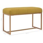 vidaXL Banc 80 cm Moutarde Velours