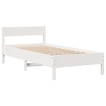 vidaXL Cadre de lit sans matelas blanc 100x200 cm bois de pin massif