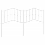 vidaXL Tête de lit métal blanc 180 cm