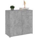 vidaXL Buffet Gris béton 80x36x75 cm Aggloméré