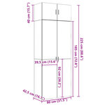 vidaXL Armoire de rangement chêne brun 80x42 5x225cm bois d'ingénierie