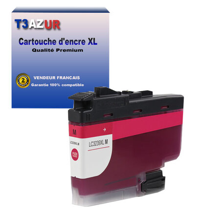 T3AZUR- Cartouche compatible avec Brother LC3239 XL Magenta pour Brother HL-J6000DW  HL-J6100DW