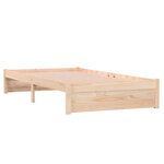 vidaXL Cadre de lit Blanc Bois massif 100x200 cm