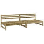 vidaXL Canapés centraux de jardin 2 Pièces 120x80 cm bois de pin imprégné