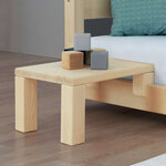 Table de chevet à fixer sur le lit - Bois vernis - 43 x 32 x 41 cm