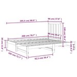 vidaXL Lit coulissant Blanc 2x(90x200) cm Bois de pin massif