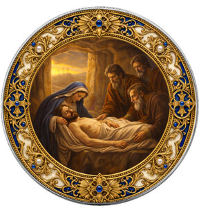 Monnaie BURIAL OF JESUS Seven Sorrows of Mary 1 Oz Argent 1$ USA 2026