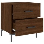 vidaXL Tables de chevet 2 Pièces chêne marron 40x35x47 5 cm