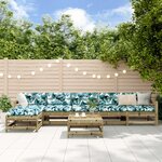 vidaXL Salon de jardin 7 Pièces avec coussins bois de pin imprégné