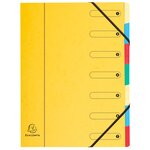 Trieur Harmonika Fenêtres Imprimées Véritable Carte Lustrée 7 Compartiments - Couleurs Assorties - X 8 - Exacompta