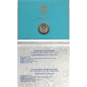 2 euros commémorative Vatican 2019 - Fondation de l'État en coffret BU.