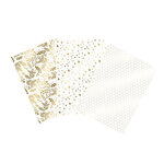 12 Sachets En Papier - Blanc Et Or À Chaud - Spécial Réveillon - Draeger paris