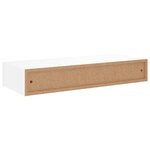vidaXL Étagère à tiroir murale Blanc 60x23 5x10 cm MDF