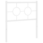 vidaXL Tête de lit métal blanc 75 cm
