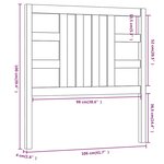 vidaXL Tête de lit Gris 106x4x100 cm Bois massif de pin