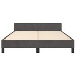vidaXL Cadre de lit sans matelas gris foncé 140x190 cm velours