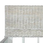 vidaXL Cadre de lit Gris Rotin naturel 140 x 200 cm