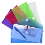 Sachet De 5 Mini Pochettes-enveloppes Polypropylène - 25x13 5cm - Couleurs Assorties - X 10 - Exacompta