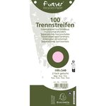 Paquet 100 Fiches Intercalaires Trapézoïdales Unies Perforées Forever - 105x240mm - Rose - Exacompta