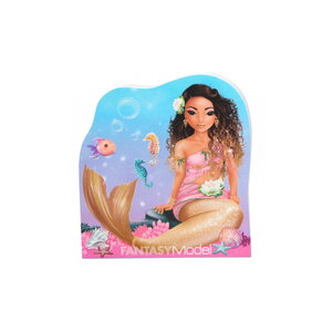 Carnet de notes - 60 feuilles illustrées - 10.5 x 11.5 cm - fantasy sirène dorée