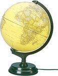 Globe Terrestre Antique Lumineux Diam 30 cm Cartographie Française CARPENTRAS SIGN