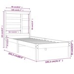 vidaXL Cadre de lit Marron miel Bois massif 100x200 cm