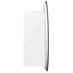 vidaXL Armoire de salle de bain miroir rond et LED Blanc 40x40x17 5 cm