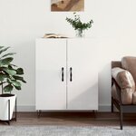 vidaXL Buffet Blanc brillant 69 5x34x90 cm Bois d'ingénierie