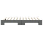 vidaXL Lit de jour avec lit gigogne gris foncé 80x200 cm tissu