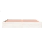 vidaXL Cadre de lit Blanc Bois massif 200x200 cm