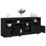 vidaXL Buffet avec lumières LED noir 163x37x67 cm